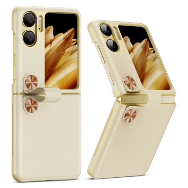 OPPO Find N Serie Leder OPPO Find N2 Flip Einfarbig Mode Handyhülle #1696 – Bild 5